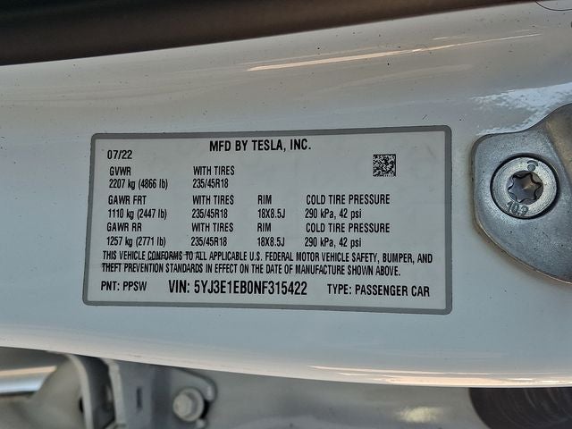 2022 Tesla Model 3 Long Range