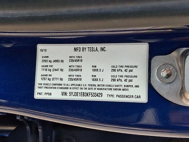 2019 Tesla Model 3 Long Range