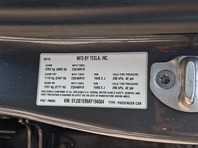 2019 Tesla Model 3 Long Range