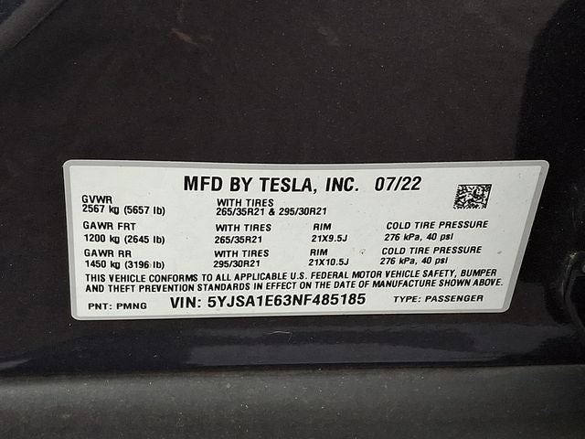 2022 Tesla Model S Plaid