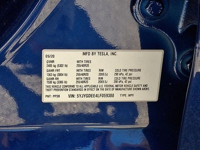 2020 Tesla Model Y Long Range