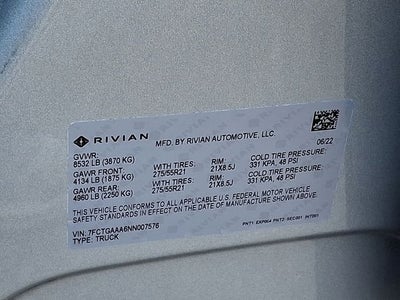 2022 Rivian R1T Adventure