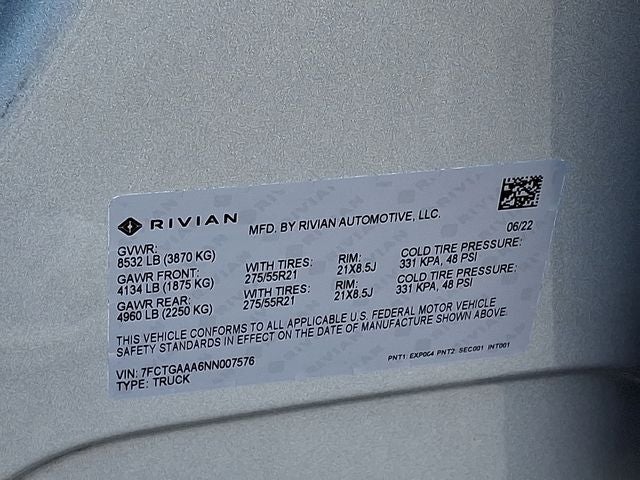 2022 Rivian R1T Adventure