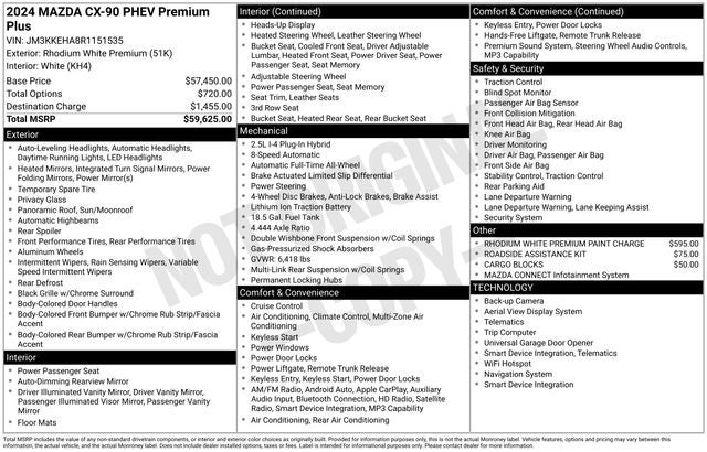 2024 Mazda Mazda CX-90 PHEV Premium Plus