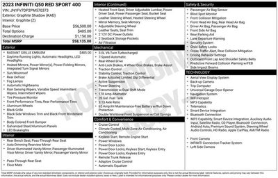 2023 INFINITI Q50 Red Sport 400