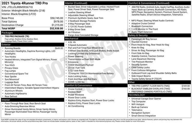 2021 Toyota 4Runner TRD Pro
