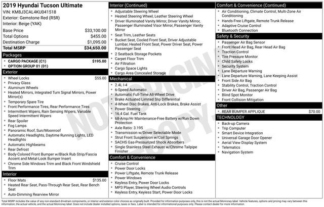 2019 Hyundai Tucson Ultimate