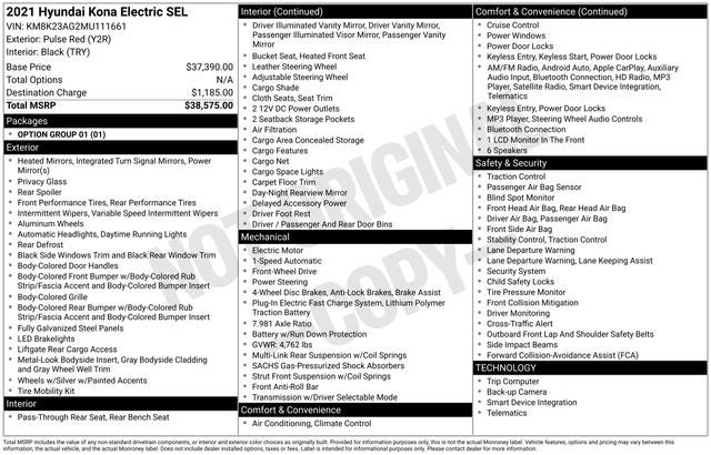 2021 Hyundai Kona Electric SEL