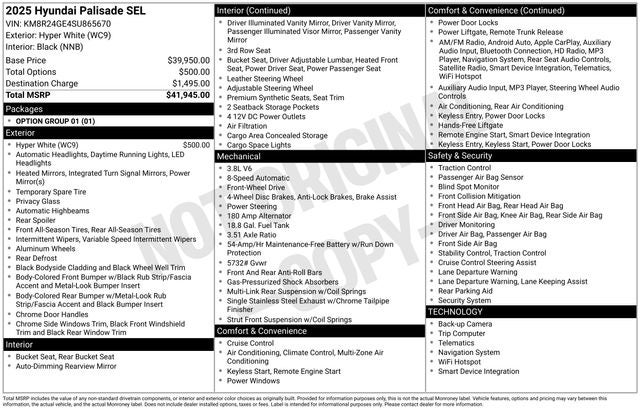 2025 Hyundai Palisade SEL