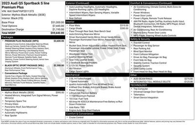 2023 Audi Q5 Sportback 45 S line Premium quattro