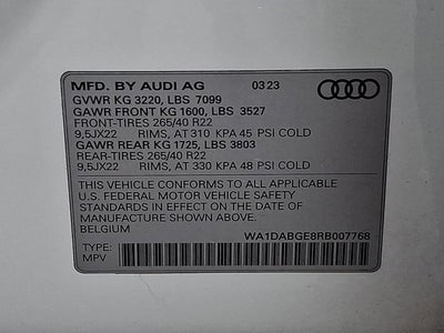 2024 Audi Q8 Sportback e-tron Prestige S line quattro