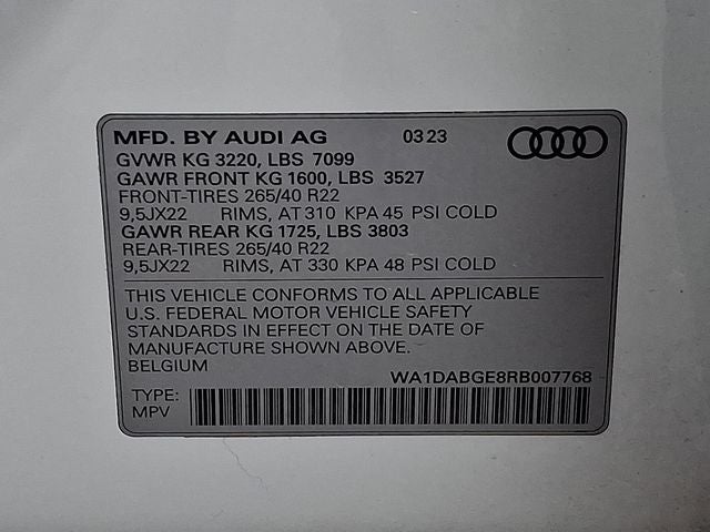 2024 Audi Q8 Sportback e-tron Prestige S line quattro