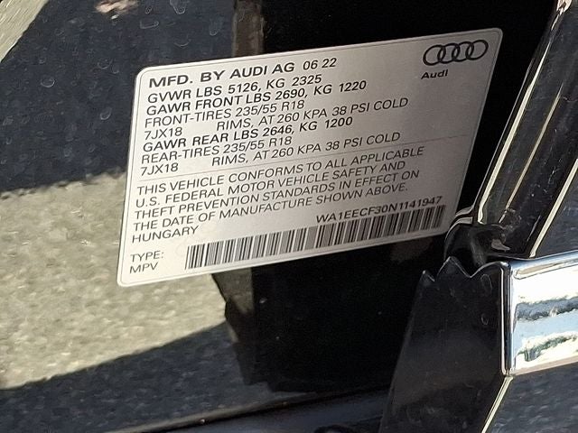 2022 Audi Q3 Premium Plus S Line quattro