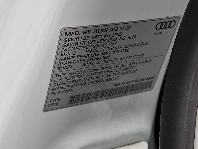 2020 Audi Q8 55 Prestige quattro