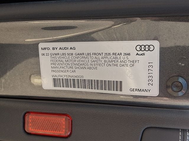 2022 Audi A5 Sportback Premium Plus S Line quattro