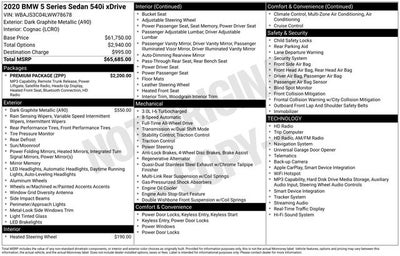 2020 BMW 5 Series 540i xDrive