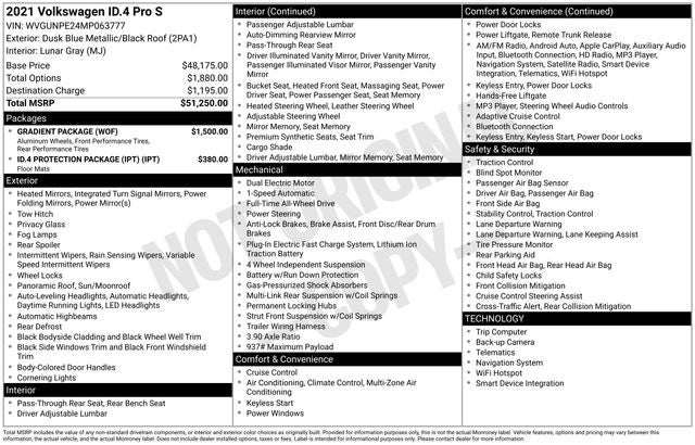 2021 Volkswagen ID.4 Pro S