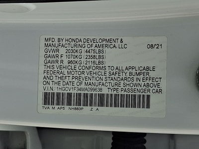 2021 Honda Accord Sport