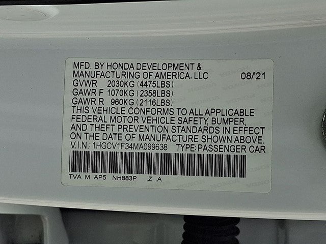 2021 Honda Accord Sport