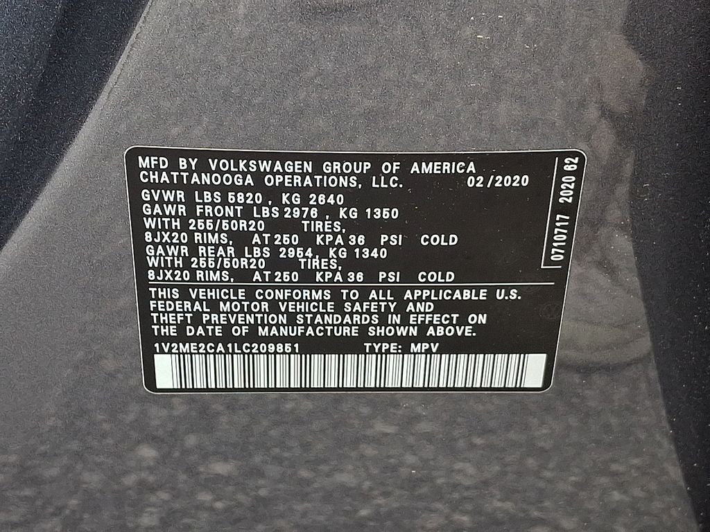 2020 Volkswagen Atlas Cross Sport 3.6L V6 SEL 4Motion