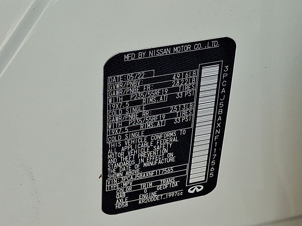 2022 INFINITI QX50 LUXE FWD