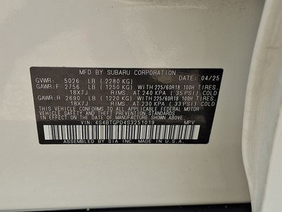 2025 Subaru Outback Touring XT