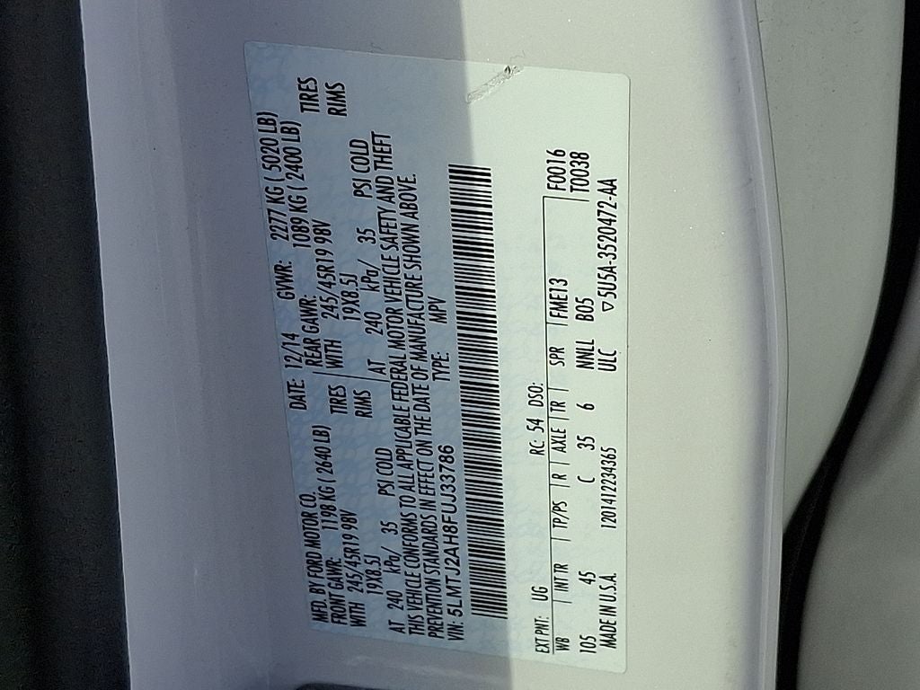 2015 Lincoln MKC Base