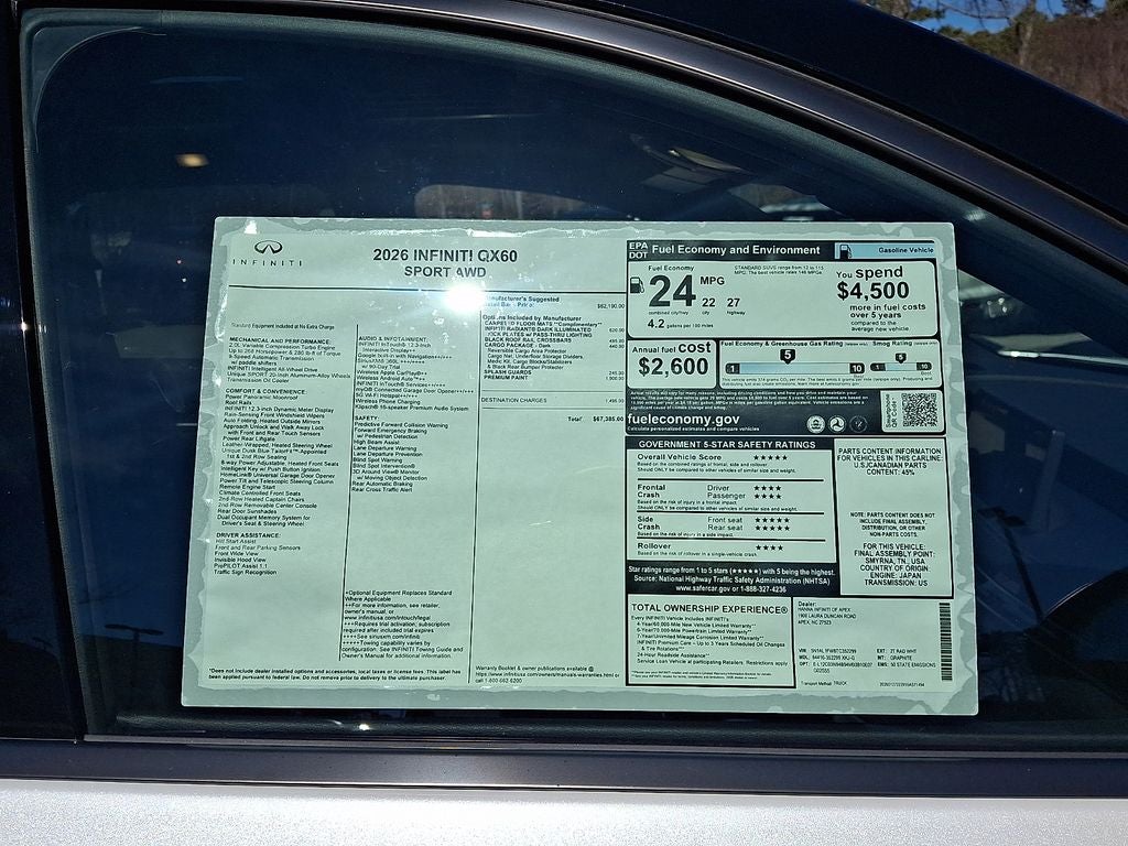 2026 INFINITI QX60 SPORT