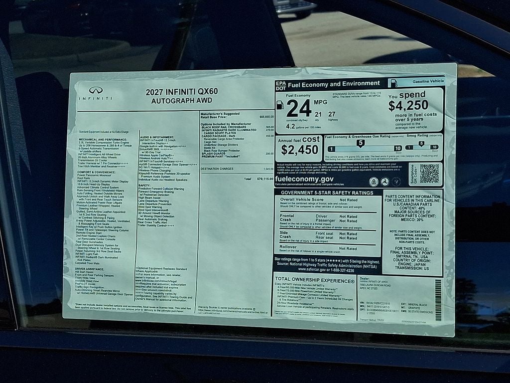 2027 INFINITI QX60 Autograph AWD