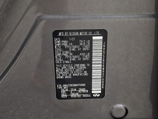2021 INFINITI QX80 SENSORY 4WD
