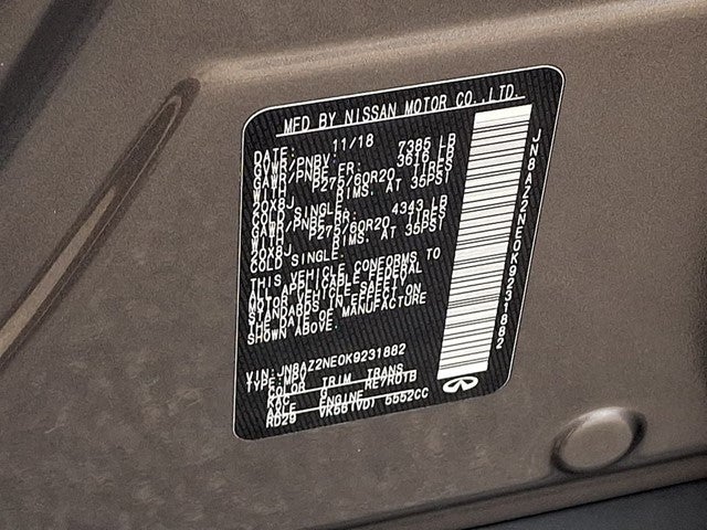 2019 INFINITI QX80 LUXE 4WD