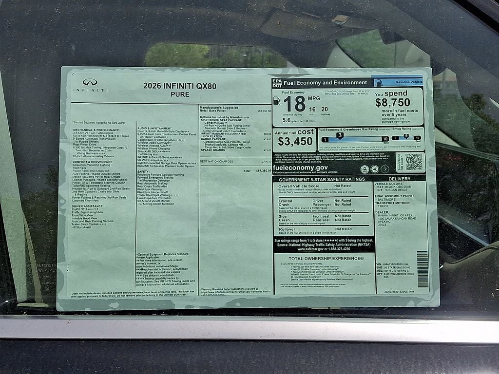 2026 INFINITI QX80 PURE