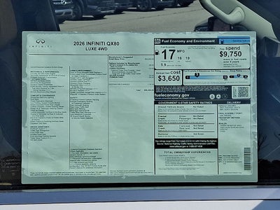 2026 INFINITI QX80 Luxe 4WD