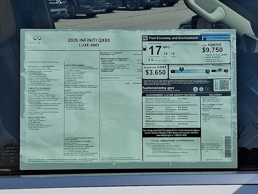2026 INFINITI QX80 Luxe 4WD