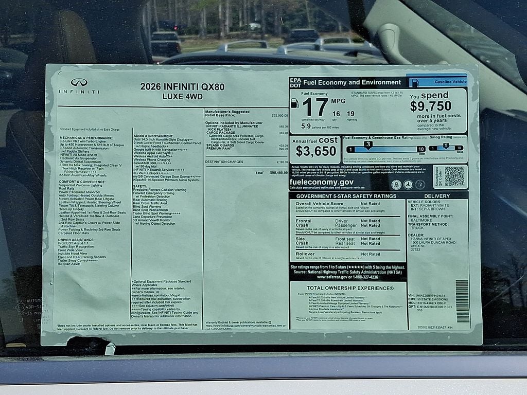 2026 INFINITI QX80 Luxe 4WD