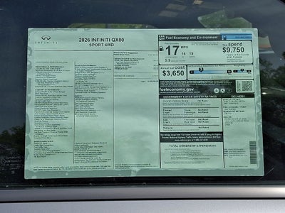 2026 INFINITI QX80 SPORT