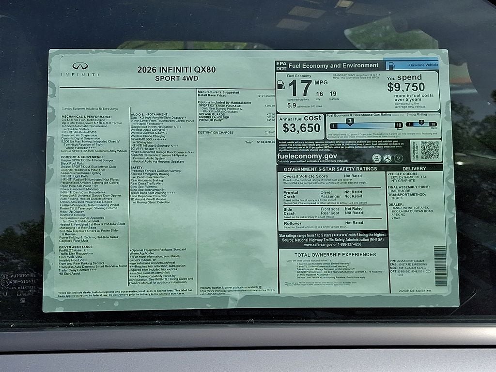 2026 INFINITI QX80 SPORT