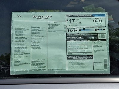 2026 INFINITI QX80 Sport 4WD