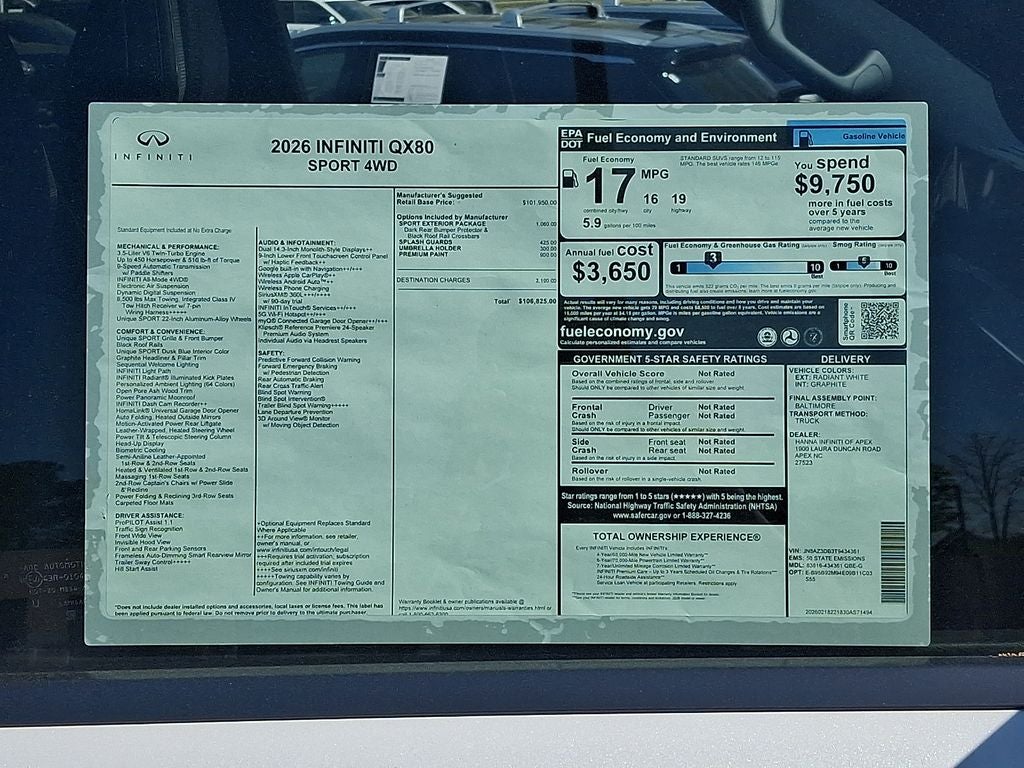 2026 INFINITI QX80 Sport 4WD