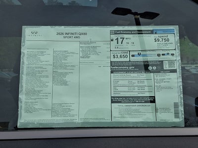 2026 INFINITI QX80 Sport 4WD