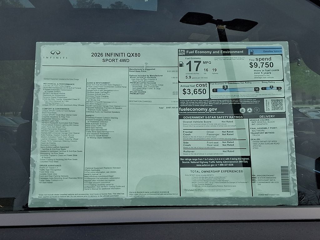 2026 INFINITI QX80 Sport 4WD