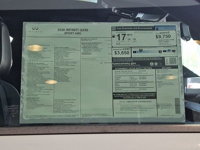 2026 INFINITI QX80 Sport 4WD