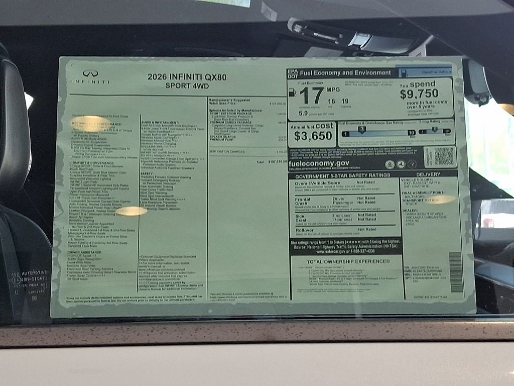 2026 INFINITI QX80 Sport 4WD