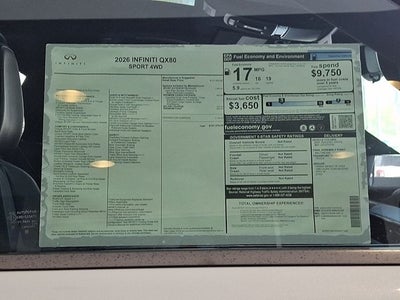 2026 INFINITI QX80 Sport 4WD