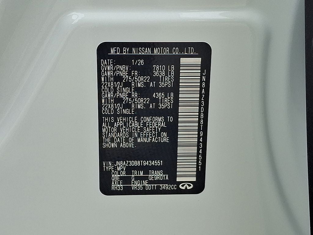 2026 INFINITI QX80 Sport 4WD