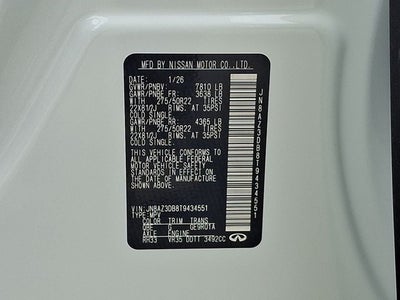 2026 INFINITI QX80 Sport 4WD
