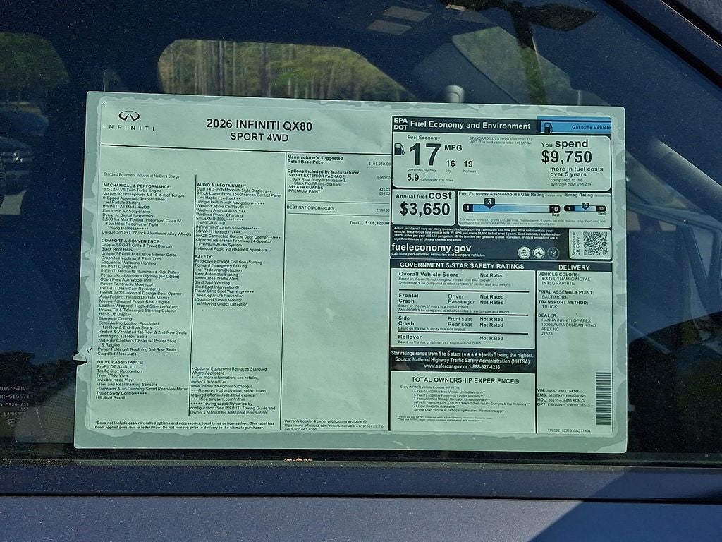 2026 INFINITI QX80 Sport 4WD