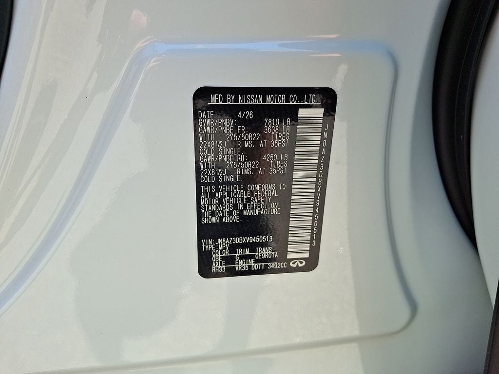 2027 INFINITI QX80 Sport 4WD