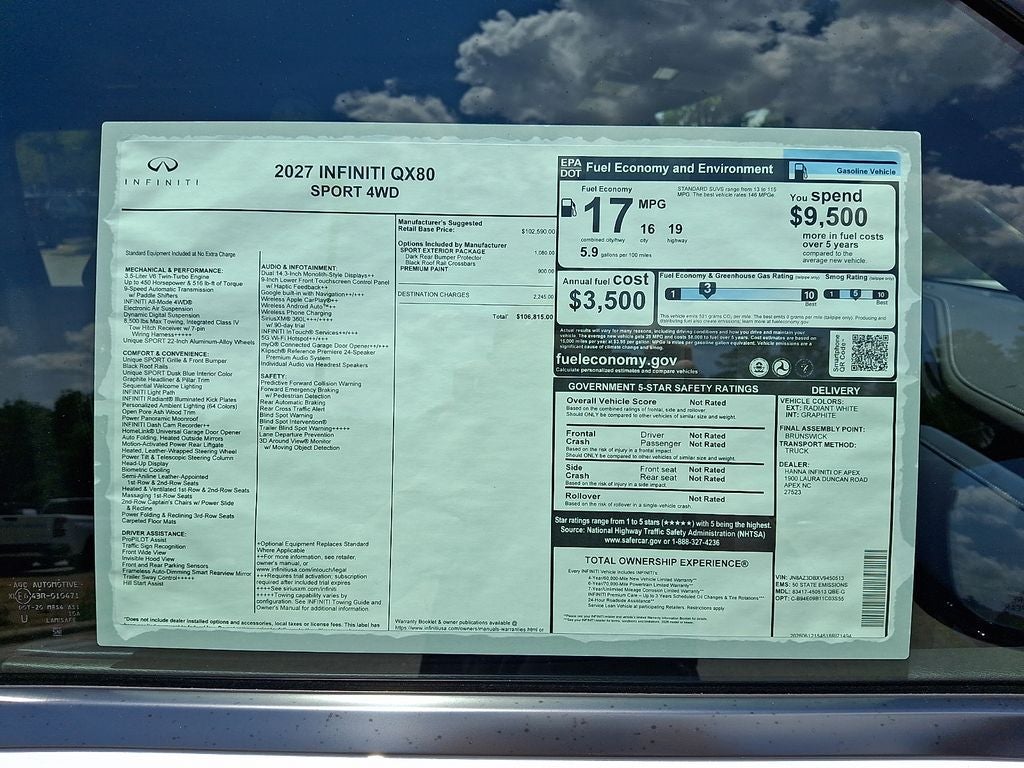 2027 INFINITI QX80 Sport 4WD