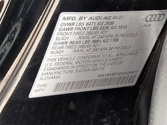 2022 Audi Q8 55 Premium quattro